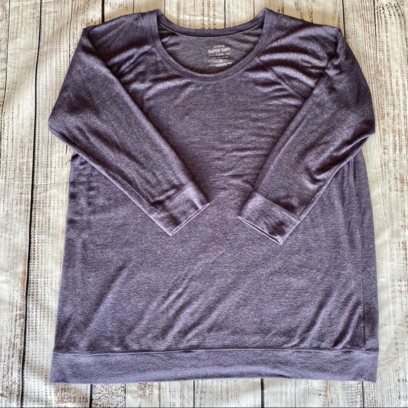 TORRID "Super Soft Plush" Heathered Blue Top 4X